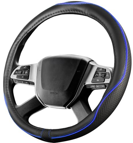 Upgrade4cars LKW Lenkradbezug 44-46 cm Blau Lenkradhülle Universal | Passend für die meisten Fahrzeuge | Schützt Ihr Lenkrad vor Abnutzung | Sommer & Winter | erprobte Qualität