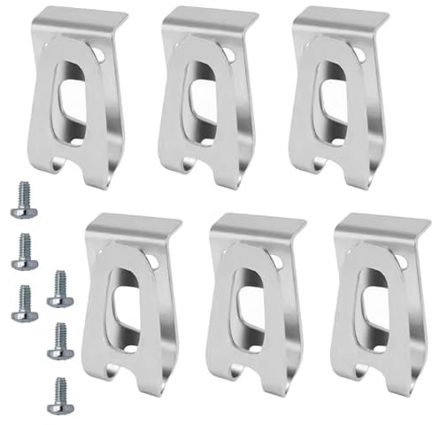 Wisebom Ganci per cintura per trapano elettrico, 6 clip per cintura in acciaio inox con viti, resistenti clip di ricambio per trapano avvitatore a percussione Makita