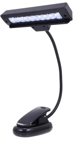 ibasenice Einstellbare Led Notenständer Lampe Mit Großem Clip Energiesparende Musiklicht Leselampe Für Nachttisch Flexibler Schwanenhals Usb Batterie Betrieben Zum Lesen Und Üben