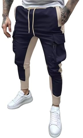 Pantalones de chándal para hombre con bolsillos con cremallera, pantalones de pintor, pantalones de trabajo, pantalones de chándal para hombre, cintura elástica, pantalones de combate, elásticos,