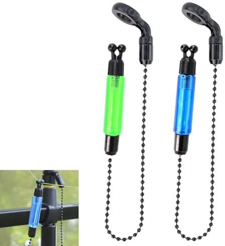 EujRcf 2 PCS Bobbins Carp Fishing, Carp Bobbins, Light Bite Indicators for Carp Fishing, 35 cm Long Bite Alarm Bobbins for Night Fishing, Essential Accessories to Maximize Success Rate