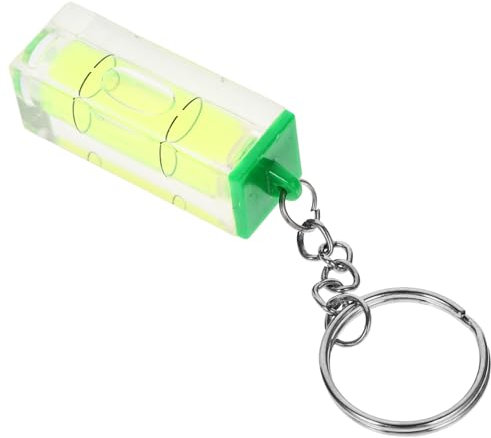 LIFKOME Small Bubble Level Keychain Pendant with Spirit Bubble, Pocket Key Ring for Car and Camper Use, Hanging Bag Ornament for Men and Women Random Color