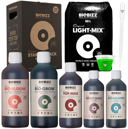 Biobizz Lightmix 50L mit Starters Pack – Komplettset mit 5 organischen Grow Düngern – Optimale Basis für Indoor Grow