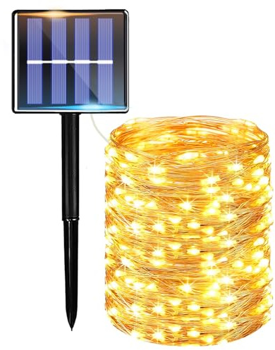 taiyongkang Solarlichterkette Outdoor 22m 200LED - LED Solar Lichterkette Außen IP65 Wasserdicht mit 8 Modi & Automatik - Solar Lights Outdoor für Garten, Terrasse, Balkon - Warmweiß