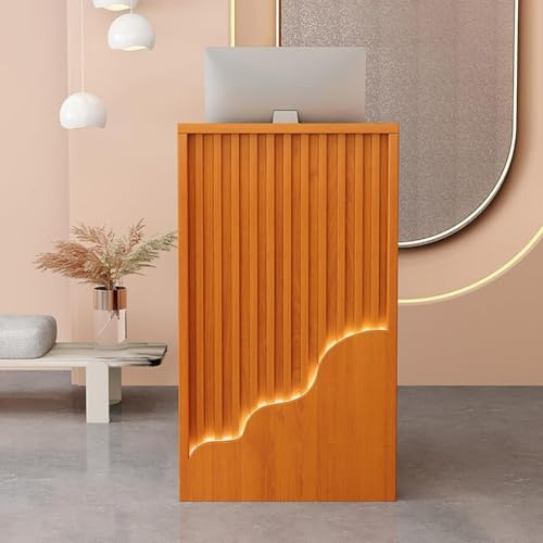 Scrivania per ricevimenti con cassetti chiudibili a chiave, bancone per saloni di bellezza e ufficio, 80 cm, elegante e funzionale, per saloni di bellezza e uffici