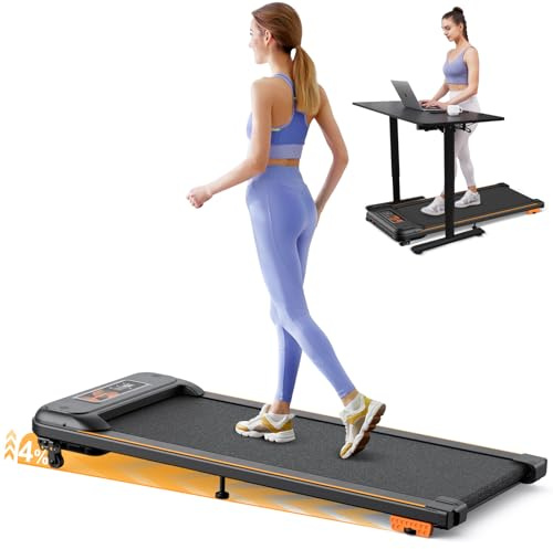 Walking Pad Laufband für Zuhause mit Neigung, Klappbares Elektrisches Laufband bis 12 km/h, 2.5HP Walking Machine mit LCD-Anzeige, Fernbedienung und App-Steuerung,Doppelter Stoßdämpfung