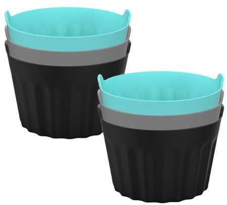 Pirottini da forno per friggitrici ad aria calda, pirottini da forno per torte, muffin riutilizzabili per friggitrici ad aria calda, stampi per uova in poca, accessori per friggitrice, stampo per