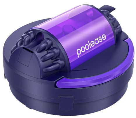 Poolroboter, Poolsauger Akku mit 100 Minuten Laufzeit, Automatische Reinigung mit Selbsteinparkfunktion, 2L Filterkapazität Poolreiniger für Flache Pools bis zu 90㎡