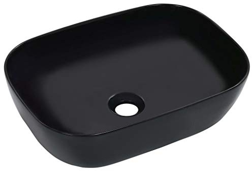 vidaXL Handfat 45,5x32x13 cm keramik svart