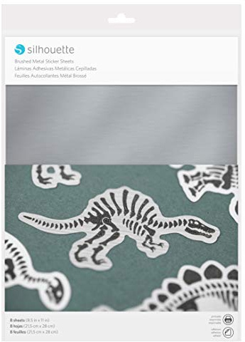 Brushed Metallic Silver Sticker Paper