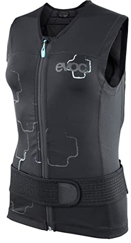 EVOC PROTECTOR VEST LITE WOMEN Damen Protektorenweste, Schutzweste für Action Sportarten (LITESHIELD PLUS-Rückenprotektor, schützende EVA-Polster, AIROFLEX-Hüftgurt, Waschbar, Größe: L), Schwarz