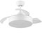 M mimotec - Ventilatore da soffitto con luce a LED Messe 72W Bianco, Telecomando e controllo dall'app, Basso consumo energetico, motore DC, 6 velocità, Silenzioso