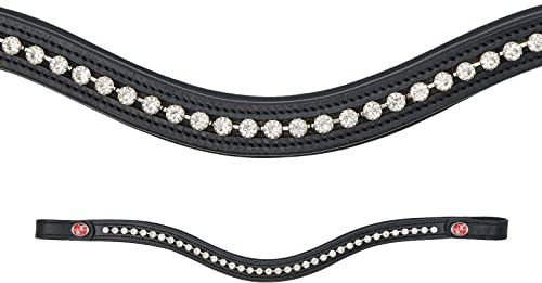 Kieffer Stirnband Flexi Loop Large Crystal Clear schwarz/schwarz unterlegt geschwungen