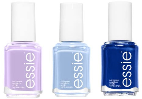 Essie Salt Water Happy, Aruba Blue, Lilacism Baby Sky Blue Manicure Trio Bundle