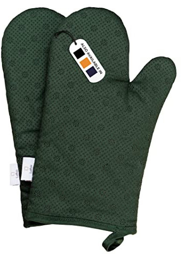 LAFFAIR Guanti da forno verdi – Premium antiscivolo resistenti al calore – eleganti e versatili guanti da forno da cucina