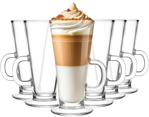 Glasmark KROSNO 1992 Vasos Conjunto De 6 Piezas 250 ml Café Con Leche Apto Para Lavavajillas Duradero Agua Jugos Bebidas