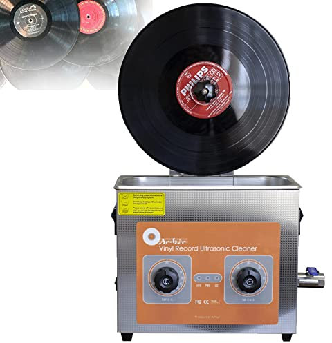 4la UltraljudsrengöRare I Rostfritt StåL, UltraljudsrengöRare - UltraljudsrengöRare FöR Vinylskivor, 140w 0-60 Min Timer Och Temperaturkontroll FöR 12-Tumsskivor,110V