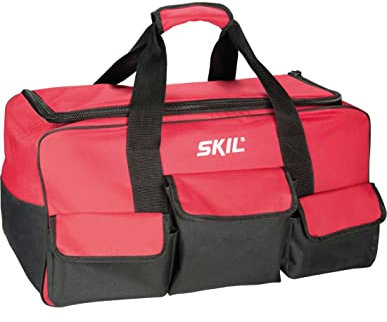 Skil Borsa per attrezzi XL, robusta borsa per il trasporto con 25 kg, 8 tasche esterne e 4 scomparti interni, cassetta degli attrezzi per trasporto e conservazione sicuri 2610S00753