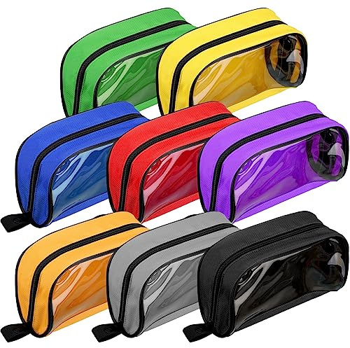 Oudain 8 Pcs First Aid Pouches Empty 8 Colors Coded First Aid Medical Kit Accessory Pouches Portable Medical Bag Organizer with Zipper and Transparent Window for Home Outdoor Travel Supplies | 8 Colors Portable Organizer, Waterproof Medical Storage Kit for Home Travel Outdoor, Transparent Panel for Quick View