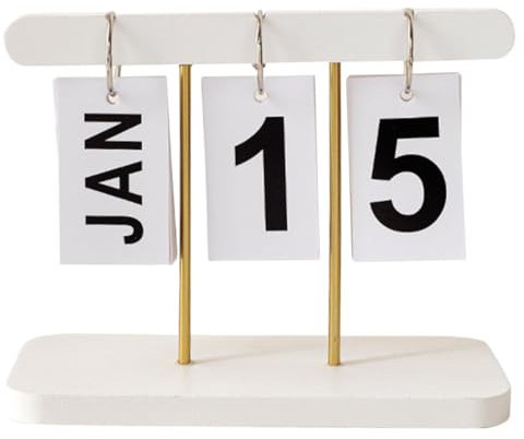 Vintage Schreibtischkalender Holzkalender Ewiges Datum Stilvolles Bürozubehör