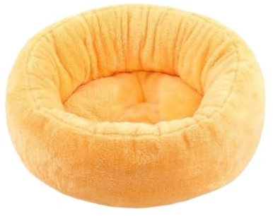 Katzenbett Haustierbett Hundebett, weiches Katzenbett, waschbar, wärmend, beruhigend, rundes Haustierbett, rutschfeste Unterseite, für kleine und mittelgroße Hunde Hundesofa Schlafen ( Color : C , Siz