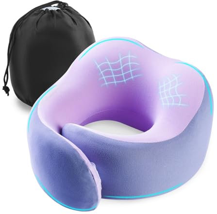 Gemice Nackenkissen Flugzeug, Reisekissen, mit Klettverschluss Reisekissen, Rückstellschaum, nackenhörnchen Erwachsene, Flugzeug Gadgets, mit Stoffschicht für einfache Demontage und Reinigung