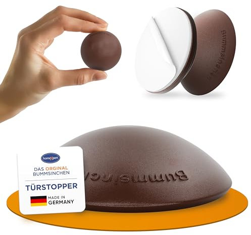 homeXpert Türstopper Wand Braun selbstklebend [10 Stück] - Ø 40 mm - kleiner Wandpuffer für Wandschutz - Türpuffer Wand für Türanschlag, Türgriffschutz, Türklinken Stopper