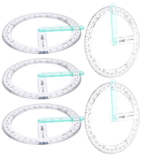 VILLFUL Goniometro Circolare Multifunzione Strumento Di Misurazione in Plastica Adatto Per Architettura Disegno E Ingegneria Civile Righello Geometrico