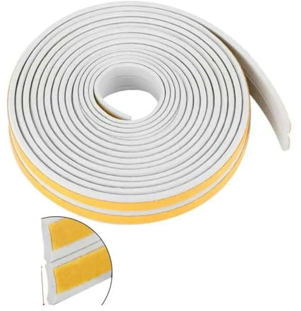 10 Meter/20 Meter Tür-/Fenster-Dichtungsstreifen D/I/E/P Selbstklebender Dichtungsstreifen Gummidichtungsschaumband Staubdichter Schalldichter Isolierstreifen-grau I Typ-5 Meter