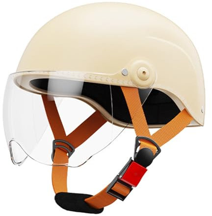 retrò Casco Scodella Portatile Mezzi Caschi Jet, Mezzo Casco da Motociclista Vintage Caschi Caschi Casco A Scodella Scooter Motorino ECE Omologato Mezzo Elmetto da Moto retrò