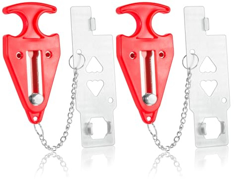Portable Door Lock Home Security Door Lock Travel Lockdown Locks for Additional Safety and Privacy Perfect for Traveling Hotel Home Apartment College,2 Pack