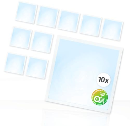 Xtend EcoLight 10x LED Panel 62x62cm Tageslichtweiß 6000K 25W 3500lm Rasterleuchte flimmerfrei Einlegeleuchte Deckenleuchte Netzteil Ble2.0