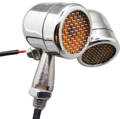 Für Triumph Cafe Racer Harley Universal Retro Chrom Motorrad Blinker LED Licht Mesh Linse Legierung Motorrad Lenkung Lampe