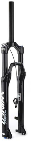ZECHAO 27,5/29 Zoll Mountainbike Federgabel, 120 MM Federweg 220 X 28,6 MM Gerader 32-mm-Innenschlauch Rückpralleinstellung Kompatibilität mit 2,5-Zoll-Reifen(Black- Remote Lock,29inch)