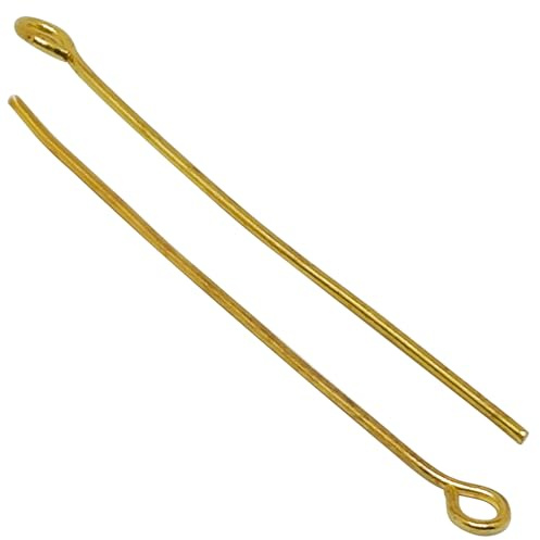 Chandelier Connectors Clips Pins & Jewelry Making Pin Eye Pins,200 Pack 40mm/1.57inch Length, Buckle for Crystals Ball,Fastening Crystals Parts Jewelry Making Accessories Supplies(Gold)