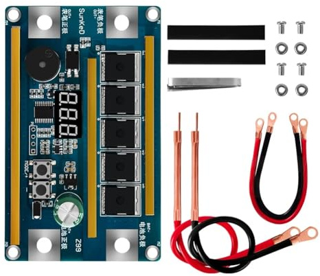 Breeshy Digitaler Punktschweißer, 99 Gänge, 12 V, einstellbare Leistung, Punktschweißstift, Steuerkarte, Nickelfolie, für Lithium-Akku 18650
