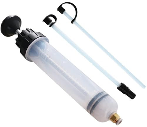 QOUBNIC 500CC Jeringa Grande, Aceite SuccióN Jeringa con 2 Mangueras y un Par de Anillos de Goma de Repuesto Bomba Extractora Aceite Coche Extractor Succión de Aceite para Líquido de Freno