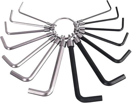 AIBULO 5-Pack Hex Key Set | Dual Allen Wrench Sets | Metric & Imperial Sizes | Heavy-Duty Hex Keys for Furniture, Bike, Auto, and DIY Repairs