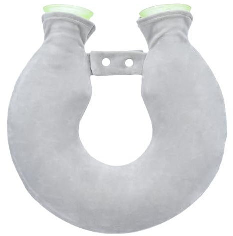 U-Shaped Single Nozzle Hot Water Bottle with Soft Plush Cover – Neck and Shoulder Heat Pack for Women Men, Relieves Stiffness and Fatigue, Ideal for Winter, Bedtime, and Office Use