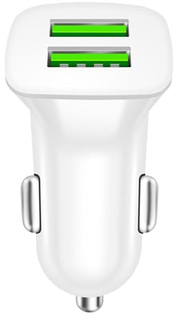 2-portars USB-billaddare - USB-adapter med dubbel snabbladdning för bil, kompakt laddare | Universell billaddare för Android-enheter för, IC-chip