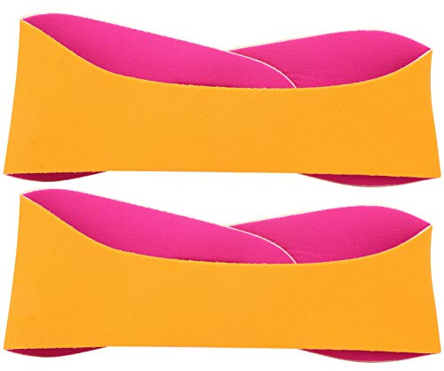 2 pezzi per bambini che nuotano impermeabile protezione per le orecchie della fascia sport fascia per la testa di protezione ambientale protezione neoprene materiale regolabile (Arancia)