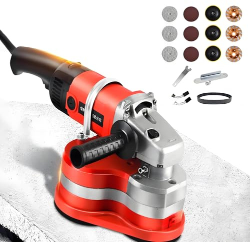 HEIHEIZI Lucidatrice Portatile a 3 Teste 4200W per Pareti/Pavimenti - Set Smerigliatrice Cemento - Levigatrice Pareti Cementizie e Pavimenti - Macchina per Lucidare Pavimenti in Resina Epossidica