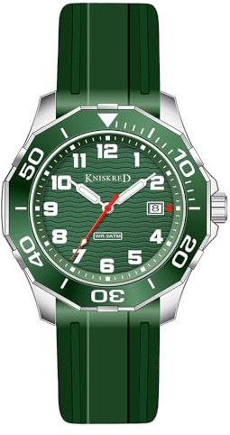 KNISKRED Reloj Deportivo Hombre con Esfera de Fácil Lectura y Correa de Acero Inoxidable o Silicona, Resistente al Agua