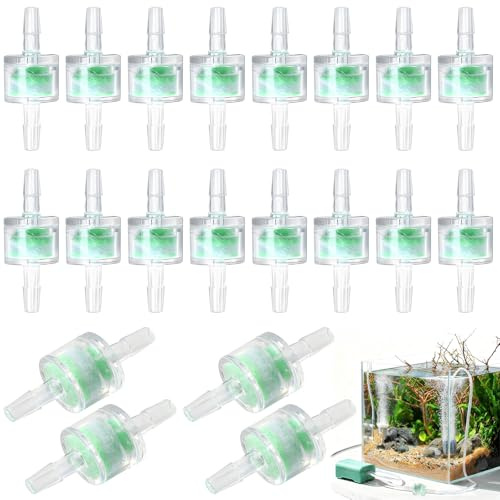 GAOUTO 20 Stück Aquarium Wasserpumpe Silikonschlauch Filter, 4mm Aquarium Rückschlagventil, Schlauch Reinigung Filtration Sauerstoff Fischteich Zubehör, Wasser Öl Luftfilter für Aquarium Fischbecken