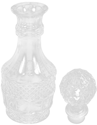 Gatuida Decantador de Whisky de Vidrio Resistente Capacidad 500Ml, Botella Decorativa para Licor, Superficie Lisa sin Rebabas, Adecuado para Bares y Restaurantes