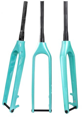 HZXQCVB 27,5/29 Pouces Fibre De Carbone VTT Fourche Rigide Axe Traversant Boost 15 X 110mm Fourche De Vélo À Frein À Disque Tube Conique 1-1/2''(Black,29'')