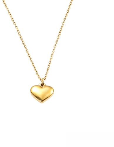 Collier avec médaillon en forme de cœur pour femme en alliage 3D