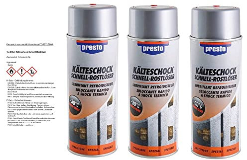 PRESTO 3x 400ml Kälteschock Schnell-Rostlöser