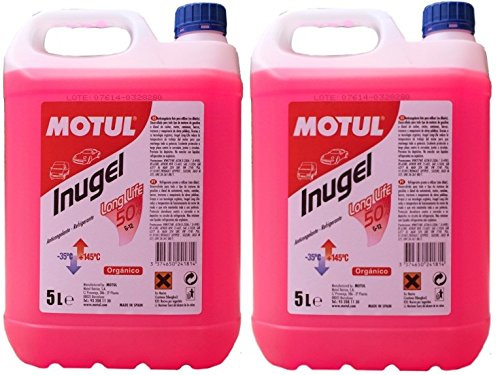 MOTUL Anticongelante Refrigerante Motor Inugel Long Life 50% G12,10 litros (2x5 LTS), Color Rosa