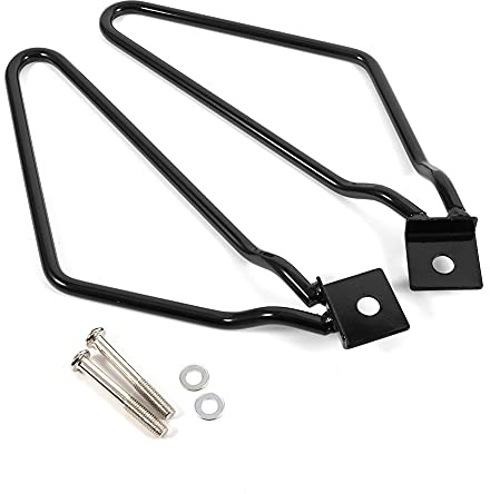 Keenso Motorrad Satteltaschen Halterung, 2 STK Motorrad Satteltaschen Halterung für XL883 / 1200 HD1450 / 1584 (Schwarz)